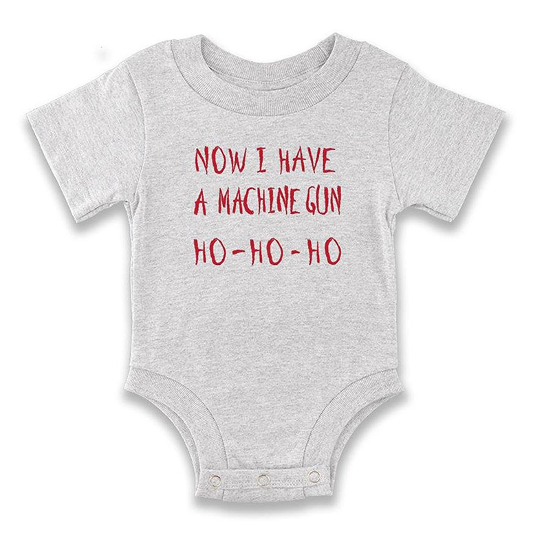 DIE HARD UNOFFICIAL NOW I HAVE A MACHINE GUN HO HO XMAS BABY BIB CUTE BABY GIFT 
