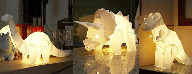 DIY Dinosaur Lamps