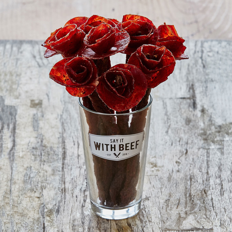 A Dozen Beef Jerky Roses