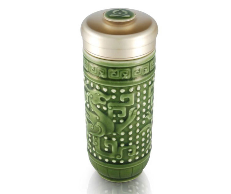 Dragon Double-Walled Travel Tumbler for Tea