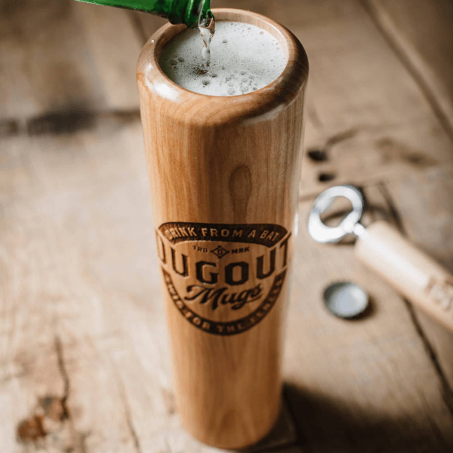 Dugout Mugs - Wooden Baseball Bat Mugs