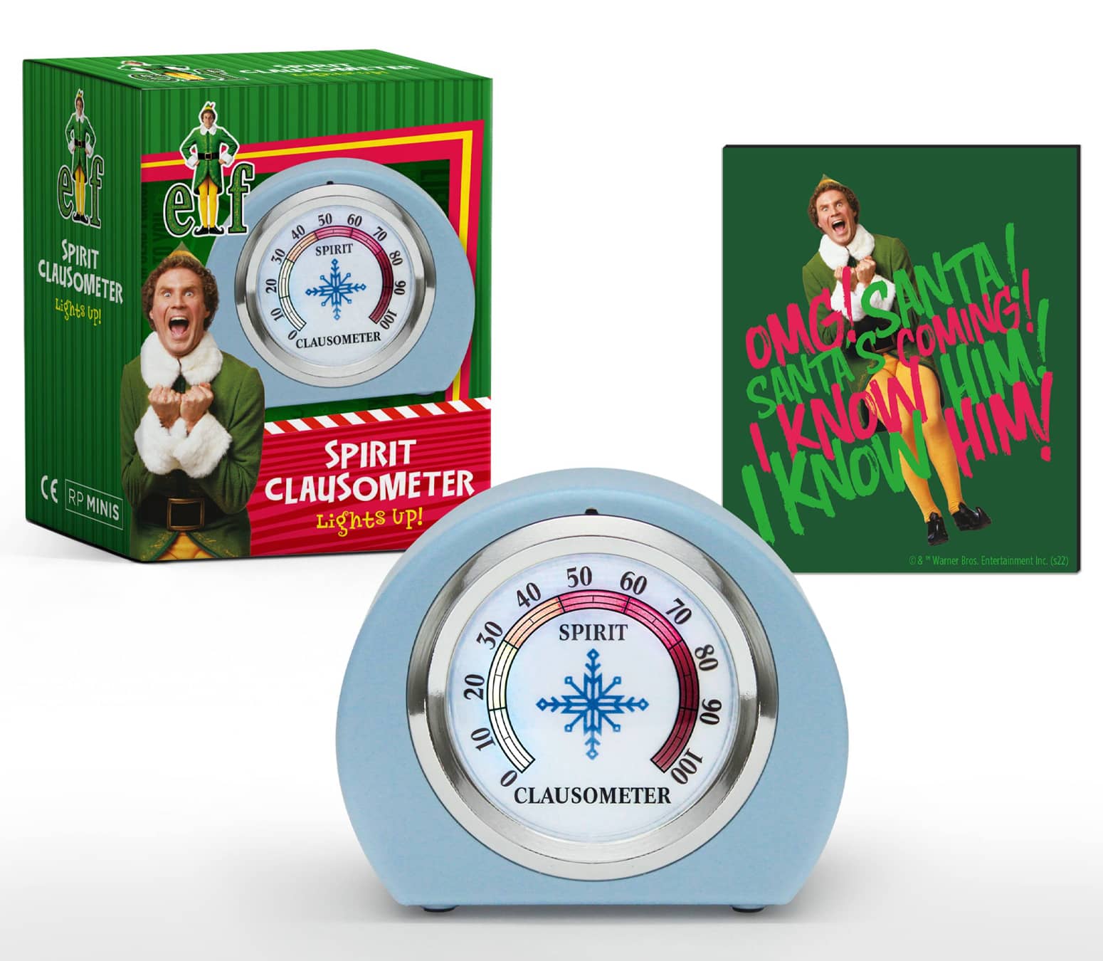 Elf Clausometer - Light Up Christmas Spirit Meter