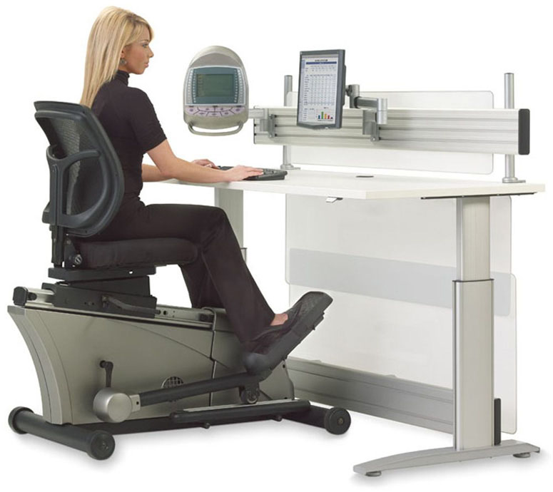 Elliptical Machine Adjustable-Height Desk