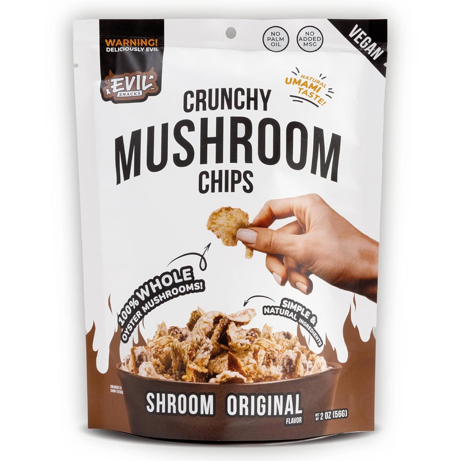 Evil Snacks Organic Crunchy Mushroom Chips