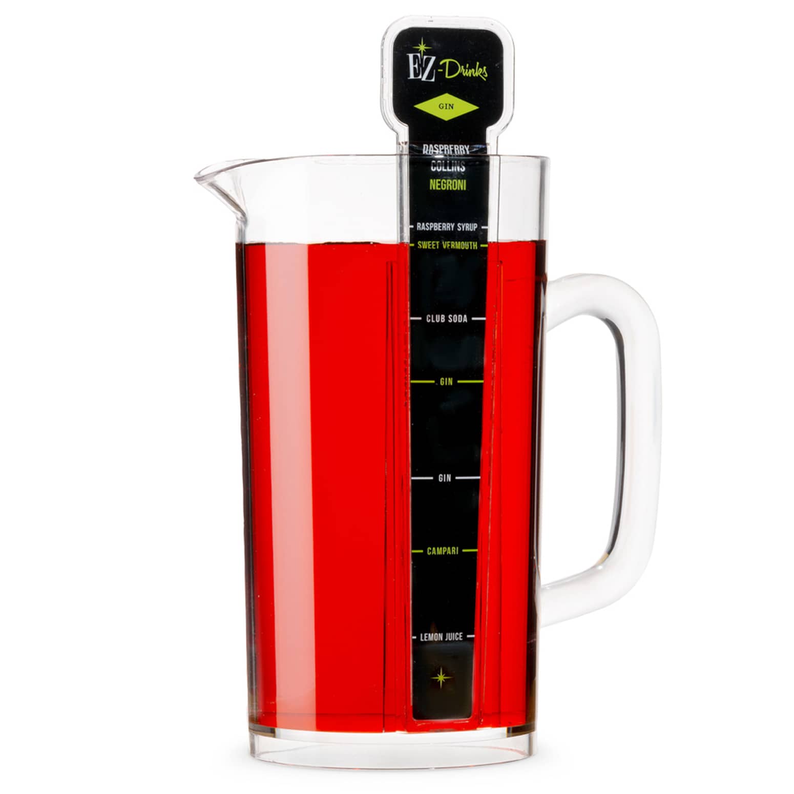 EZ-Drinks Cocktail Pitcher and Recipe Rulers - Make Batch Cocktails With Ease