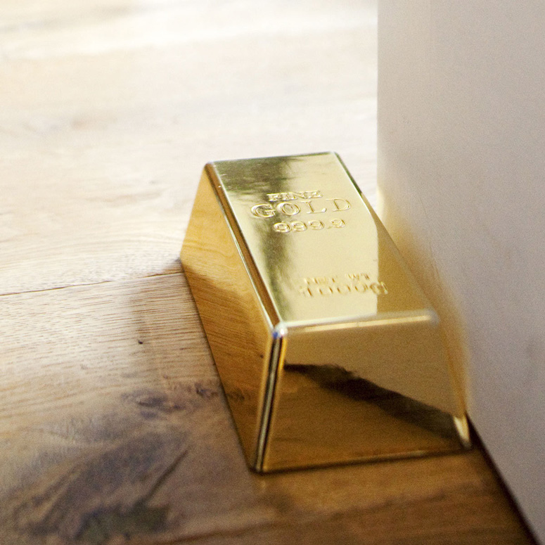 Faux Gold Bar Doorstop / Paperweight