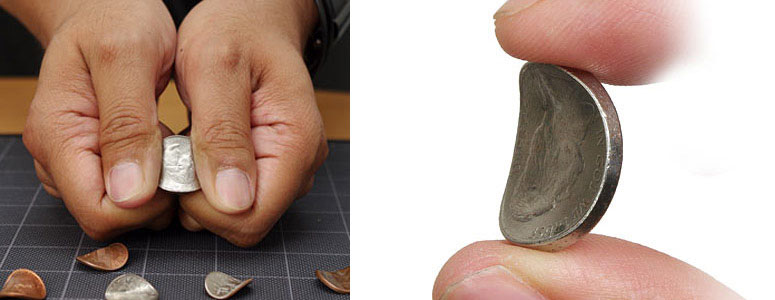 Fingers of Steel Coin Bending Trick