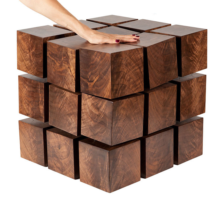 Float - Magnetized Levitating Wooden Cubes Table