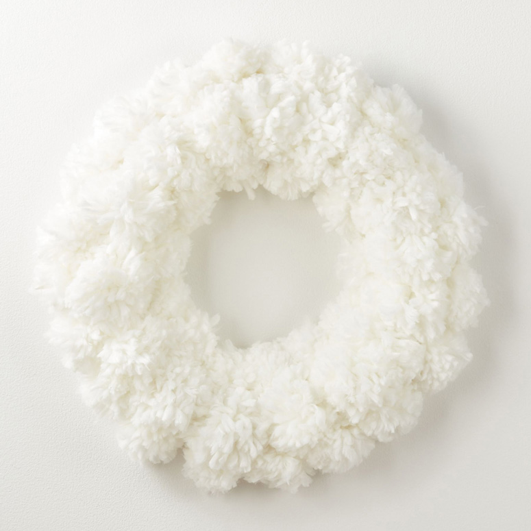 Fluffy Snowball Wreath