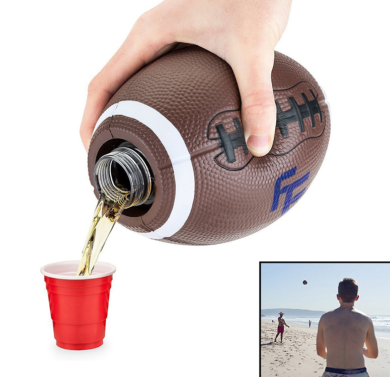 Football Flask - Fill, Throw, and Drink