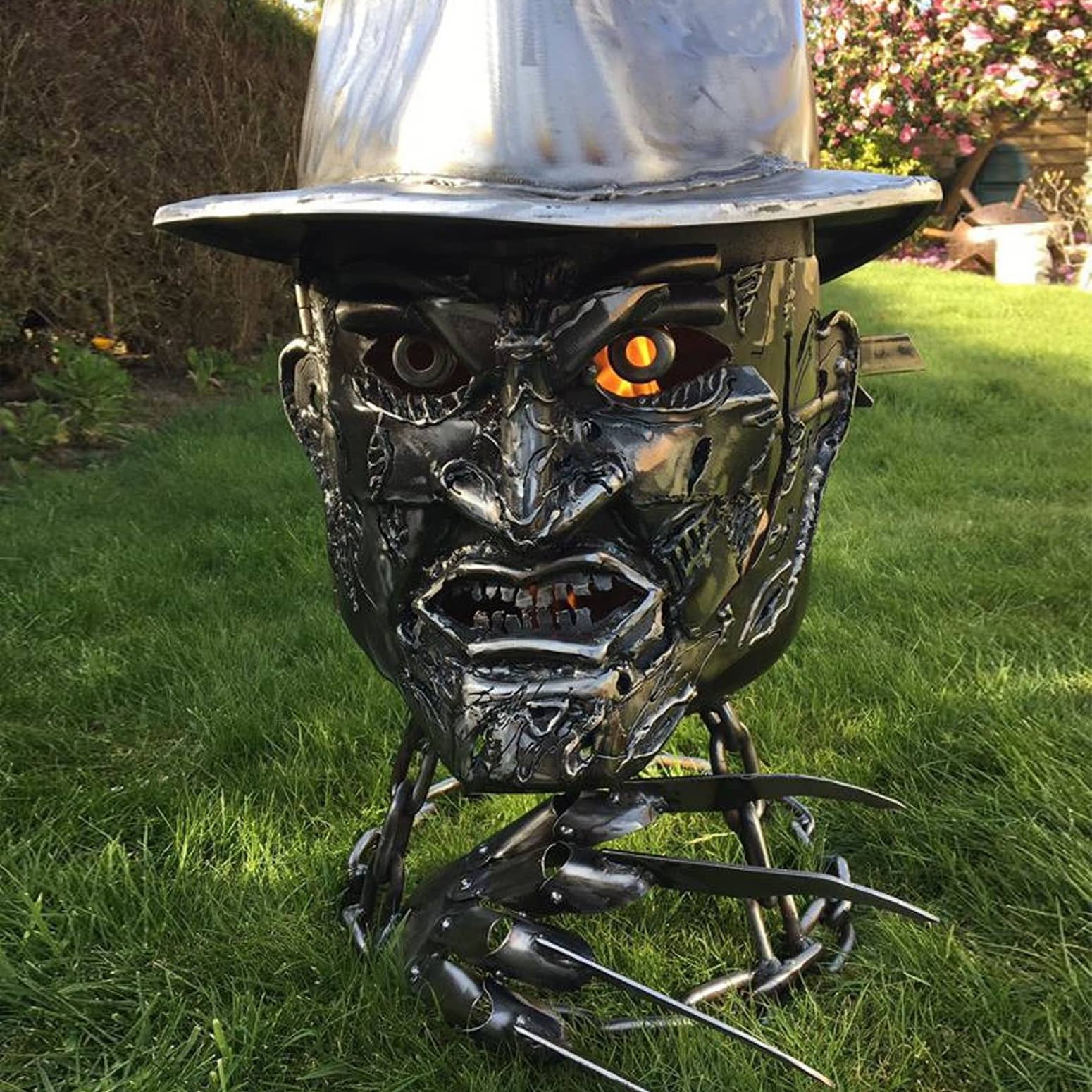 Freddy Krueger Wood Burning Fire Pit / Metal Art