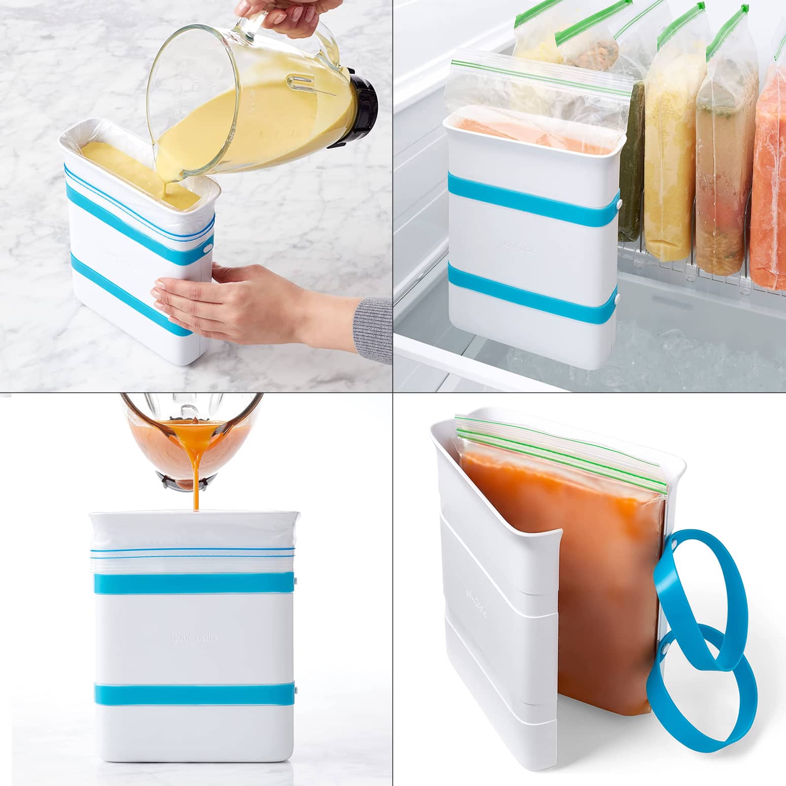FreezeUp Food Block Maker - Freeze Soups and Leftovers Into Tidy, Compact Blocks