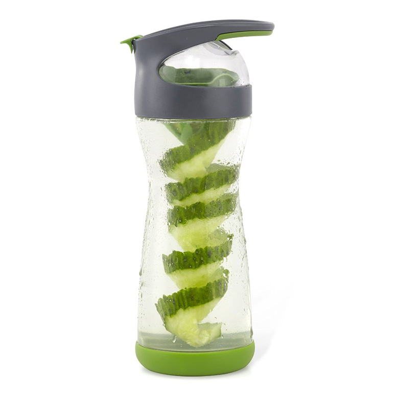 Full Circle Cucumber Infuser Glass Water Bottle
