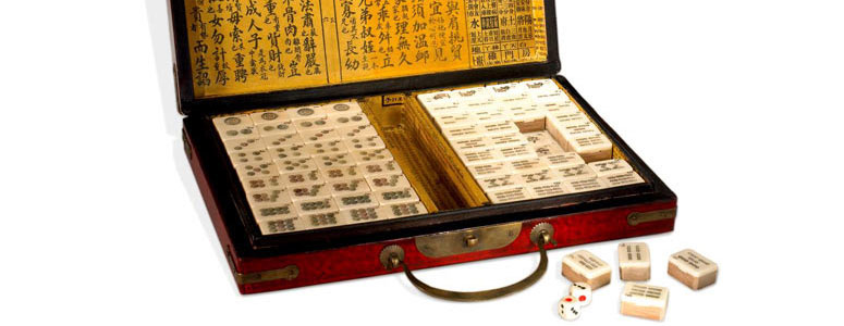 Genuine Chinese Lacquered Mahjong Set