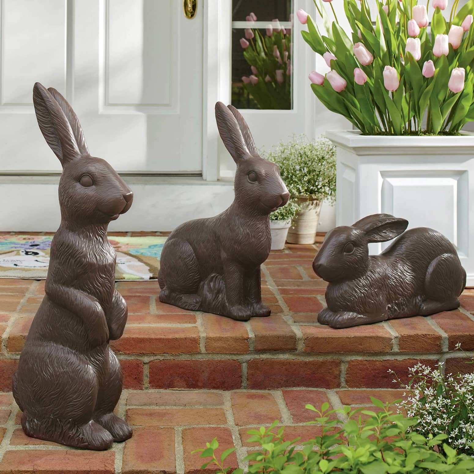 Giant Chocolate Bunny Rabbit Statues