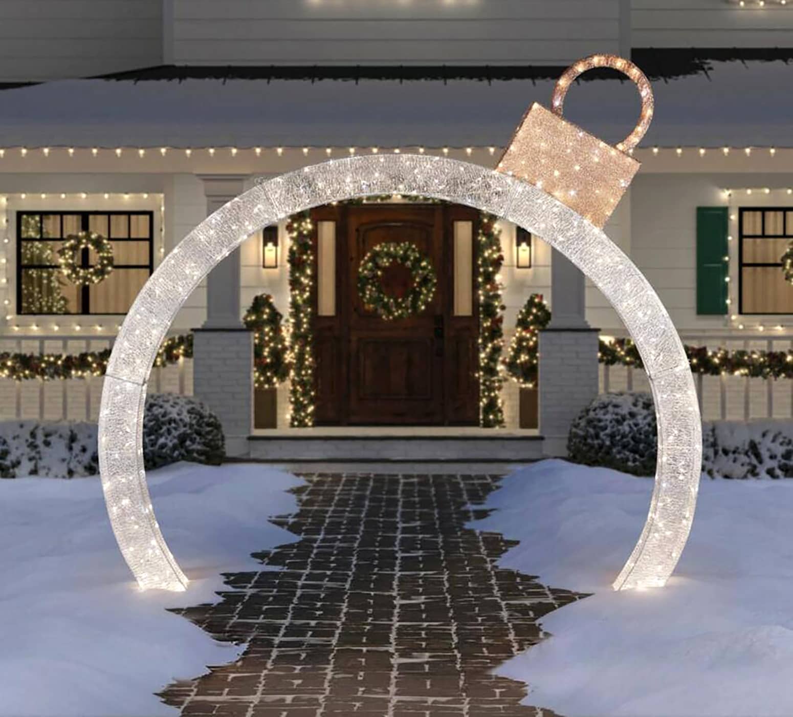 Giant Glimmering Ornament Archway