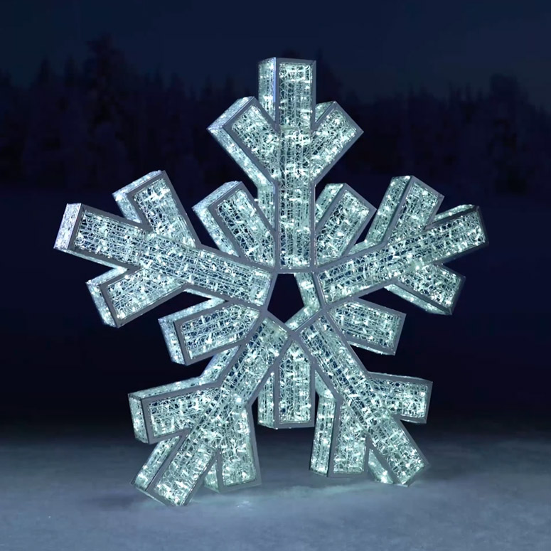 Giant LED Snowflake - Stands 6.5 Feet Tall!
