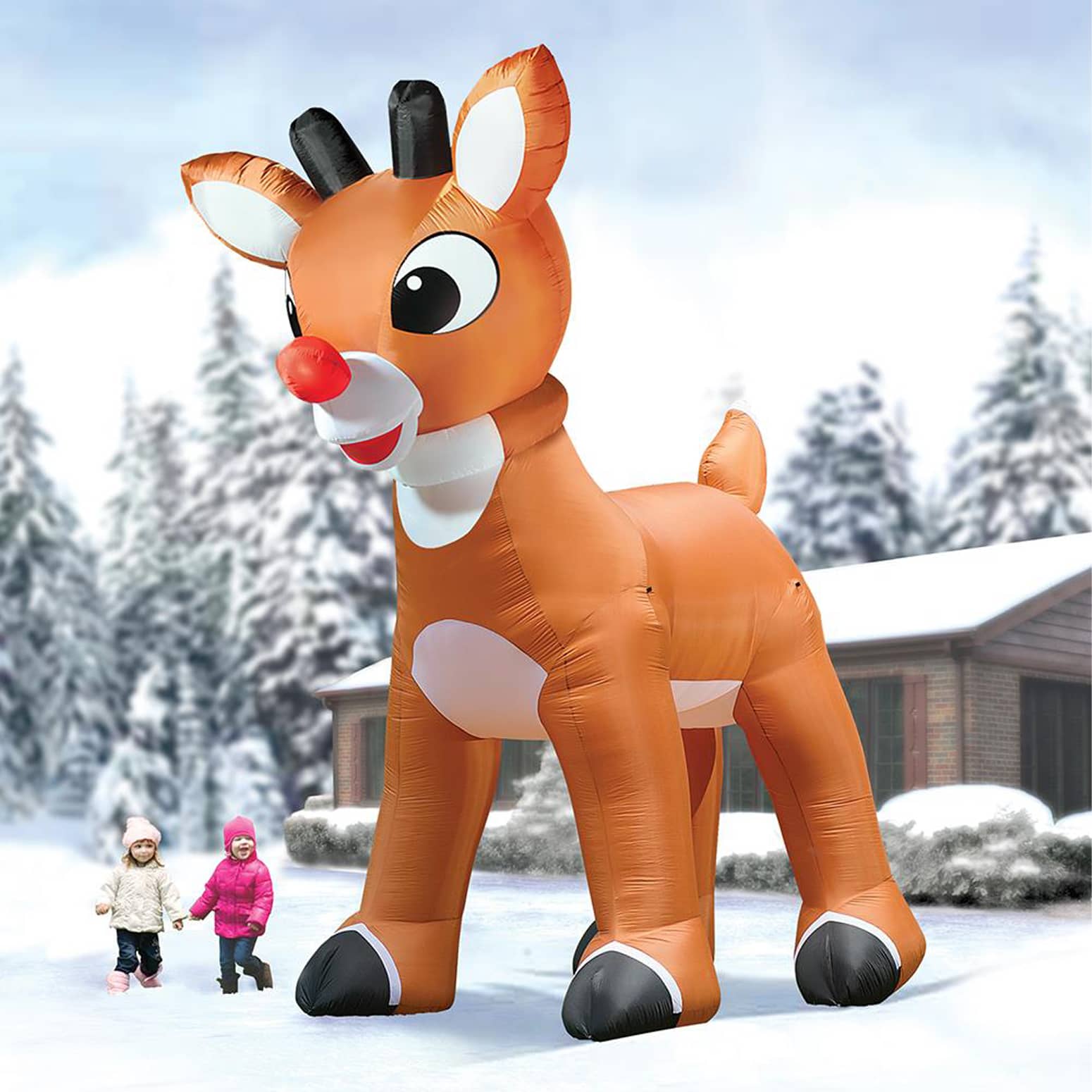 Gigantic 15 Foot Inflatable Rudolph the Red-Nosed Reindeer