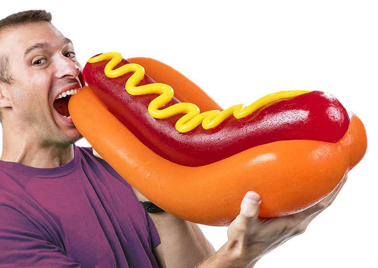 Gigantic 31 Pound Gummy Hot Dog - 38,130 Calories!