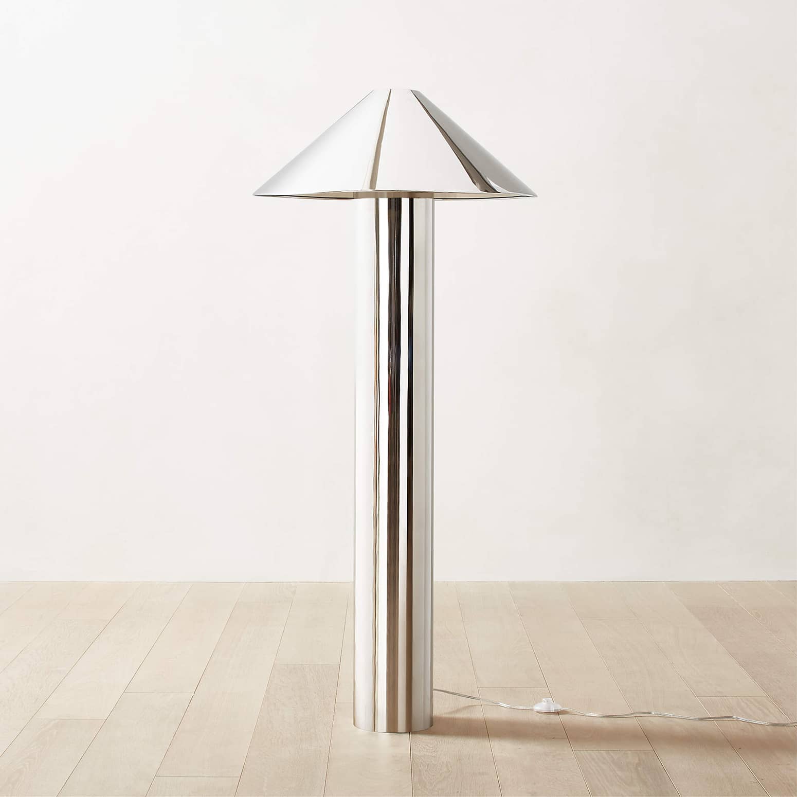 Gigi Polished Stainless Steel Floor Lamp