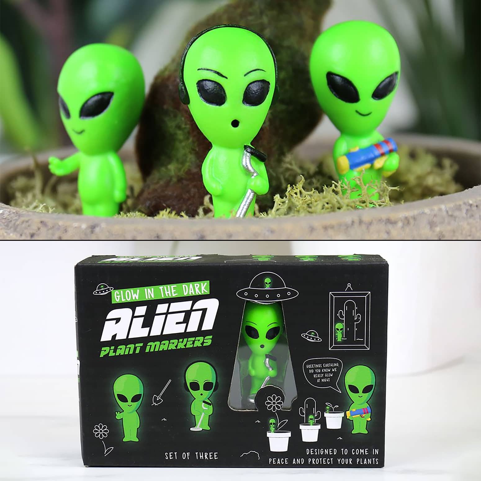 Glow-in-the-Dark Alien Plant Markers