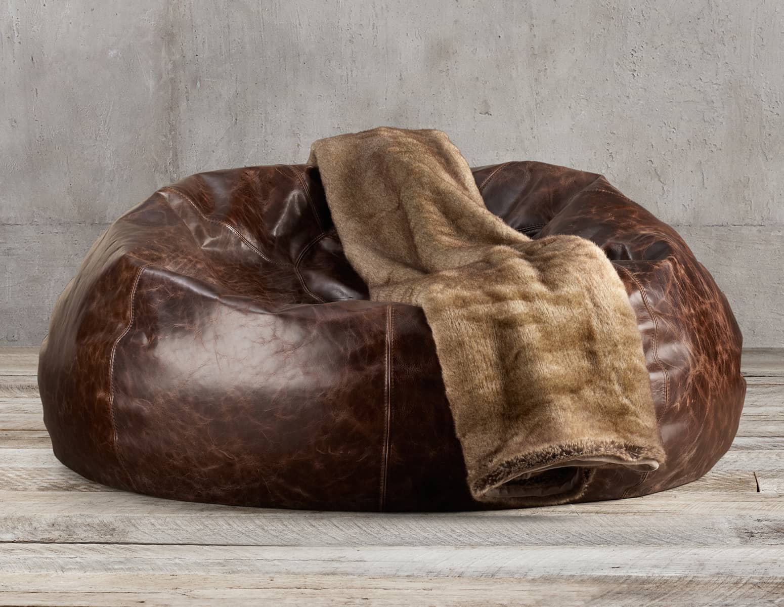 Grand Leather Bean Bag Chair