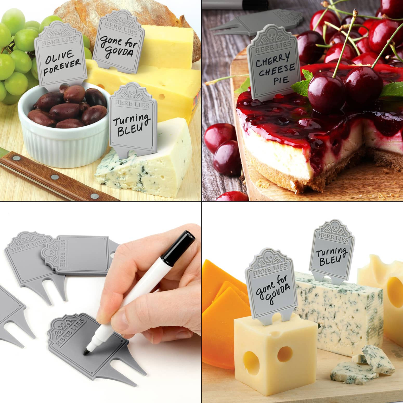 Grave Markers - Reusable Tombstone Food Signs