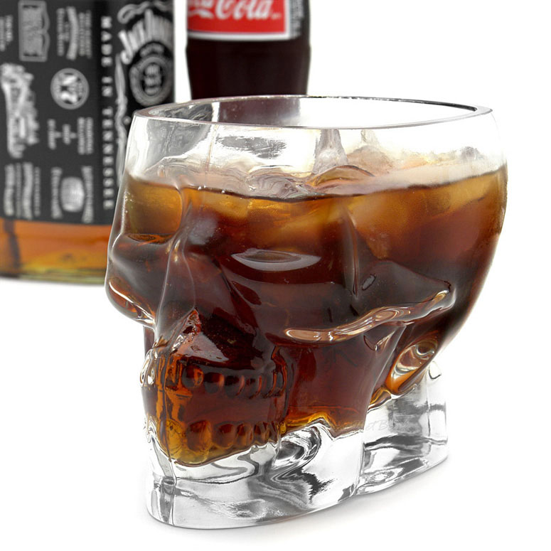 Half Liter Pirate Skull Drinking Glass