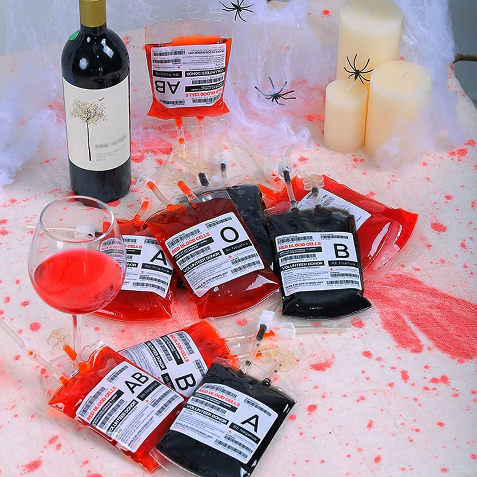 Halloween Blood Bag Drink Pouches