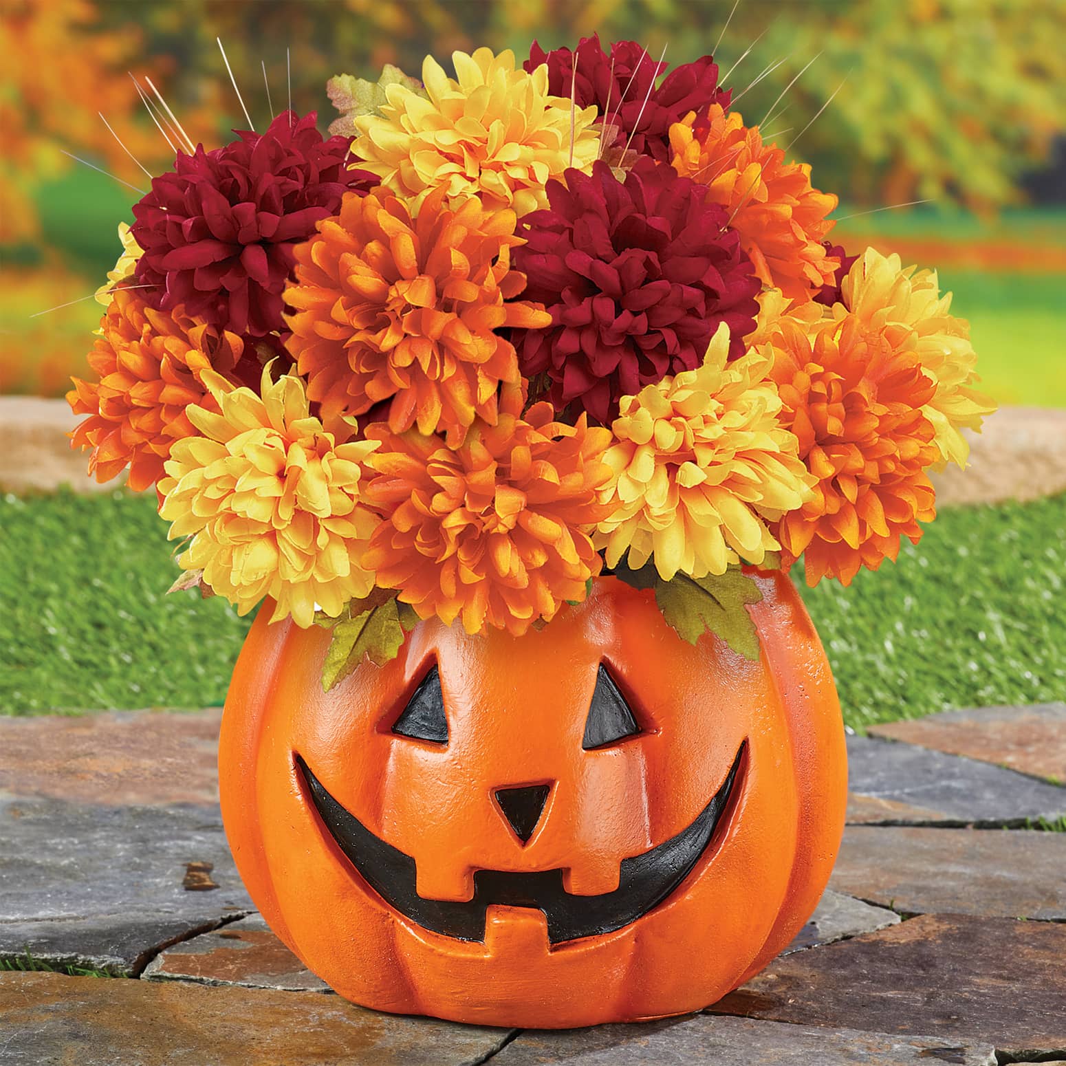 Halloween Jack-O'-Lantern Pumpkin Planter