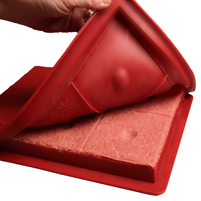 Hamburger Press with Built-In Dimpler