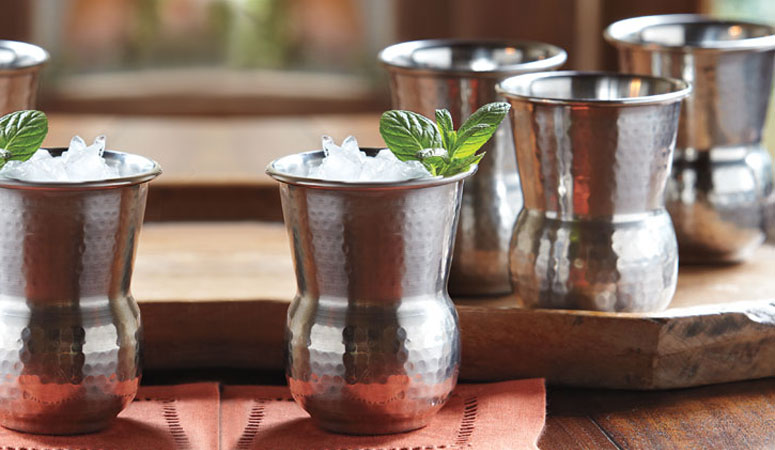 Hammered Stainless Steel Tumblers
