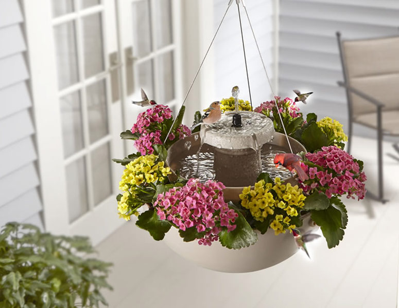 Hanging Bird Bath Planter