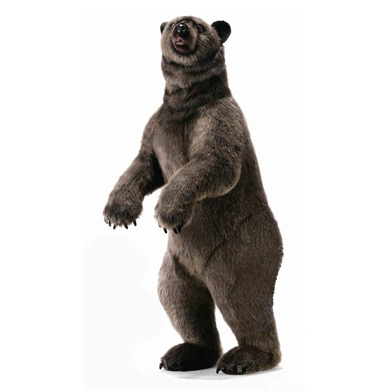 Hansa Life-Sized Standing Grizzly Bear Plush