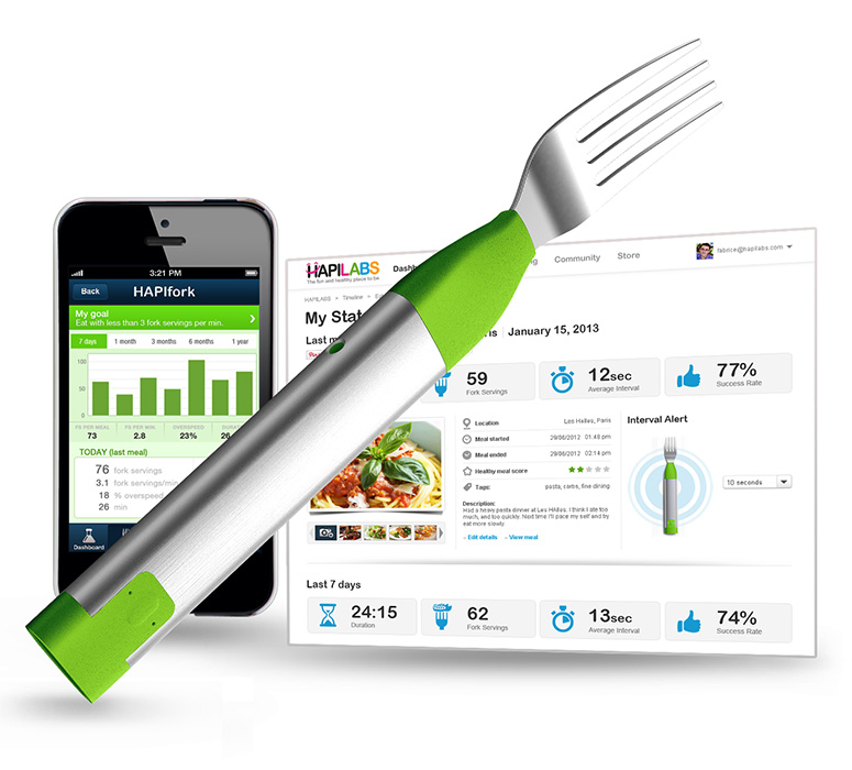 HAPIfork - Smart Fork Encourages Healthier Eating Habits