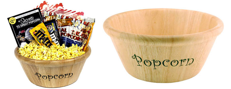 Hardwood Popcorn Bowl