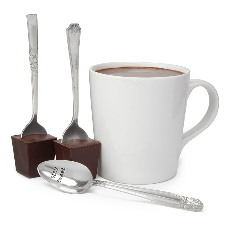 Hot Chocolate on a Vintage Silver Spoon
