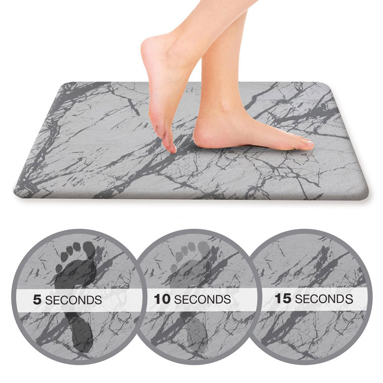 Hyper Dry Stone Bath Mat - Dries in Only 15 Seconds!