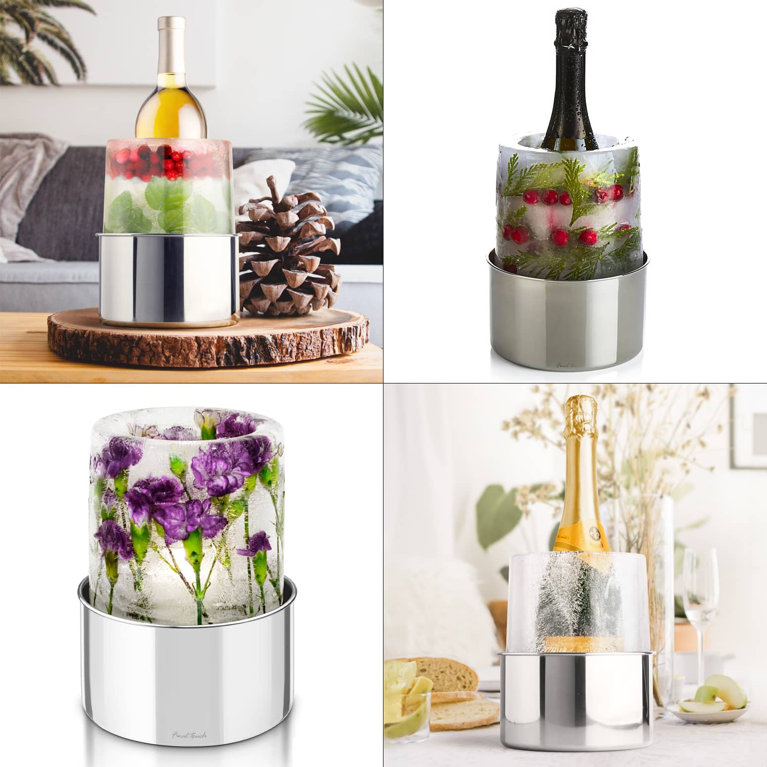 Ice Molds, Ice Bucket, Ice Mold Wine Bottle Chiller, DIY Champagne