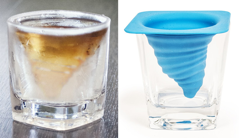 Ice Tornado - Silicone Ice Mold And Glass Tumbler