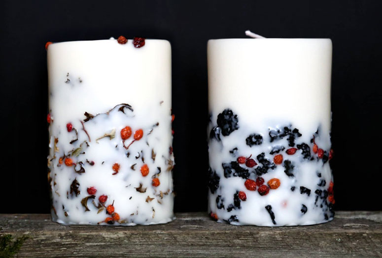 Icelandic Lava Stone and Moss Candles