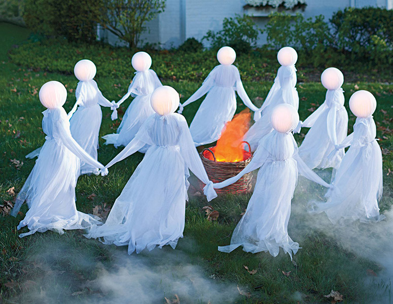 Illuminated Holding Hands Ghosts