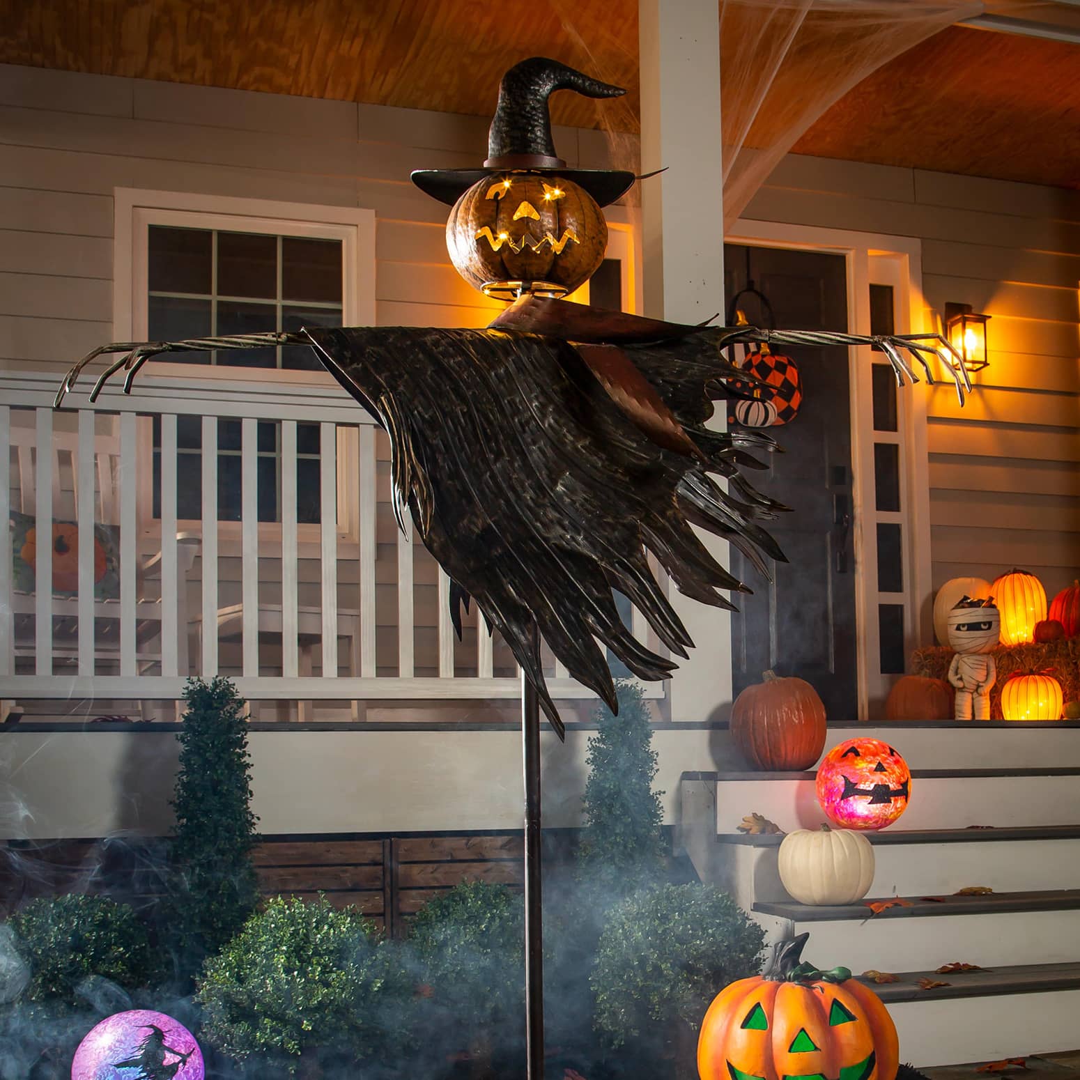 Illuminated Jack O' Lantern Scarecrow Ground Stake