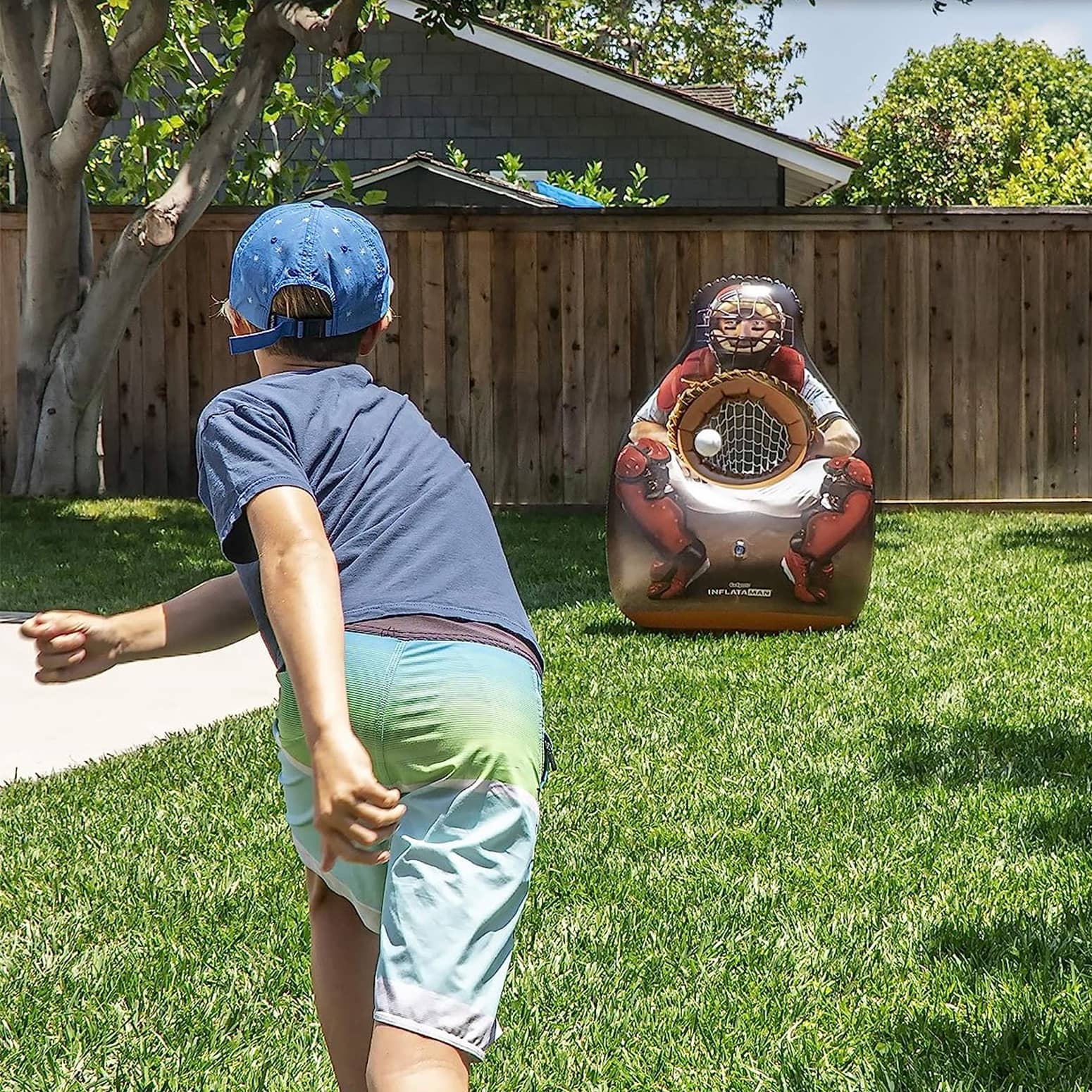 Inflataman - Life-Sized Inflatable Catcher Baseball Pitching Challenge