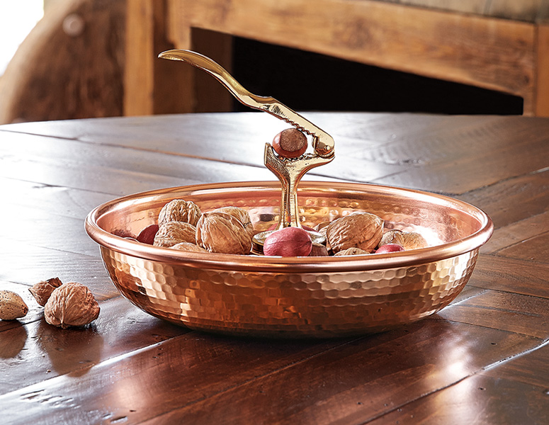 Italian Copper Nutcracker Bowl