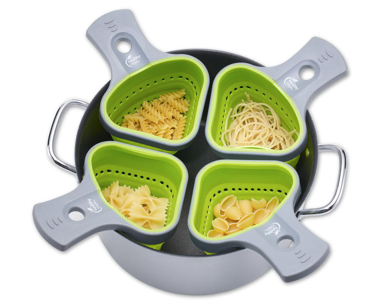 Kitchen Craft Healthy Eating 3-in-1 Pasta Portion Measure/Cooker/Drainer Basket Green 