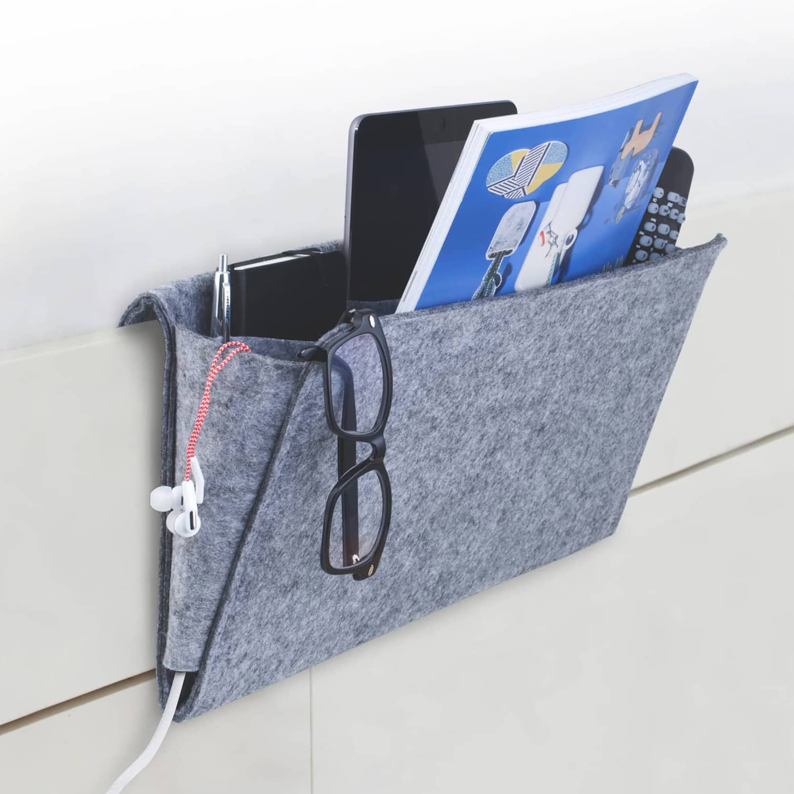 Kikkerland Bedside Felt Storage Pocket