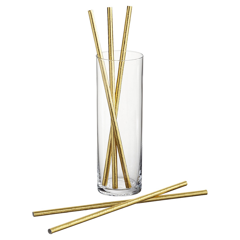 Kikkerland Gold Paper Straws