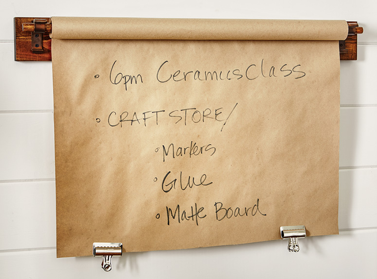 Kitchen Roll-Top Butcher Shop Paper Message Board