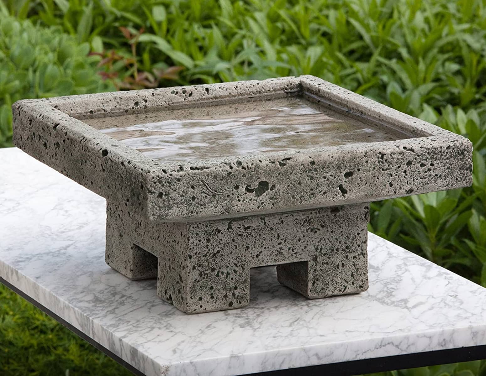 Kosei - Textured Stone Bird Bath